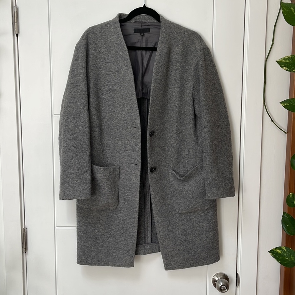Uniqlo wool collarless pea coat